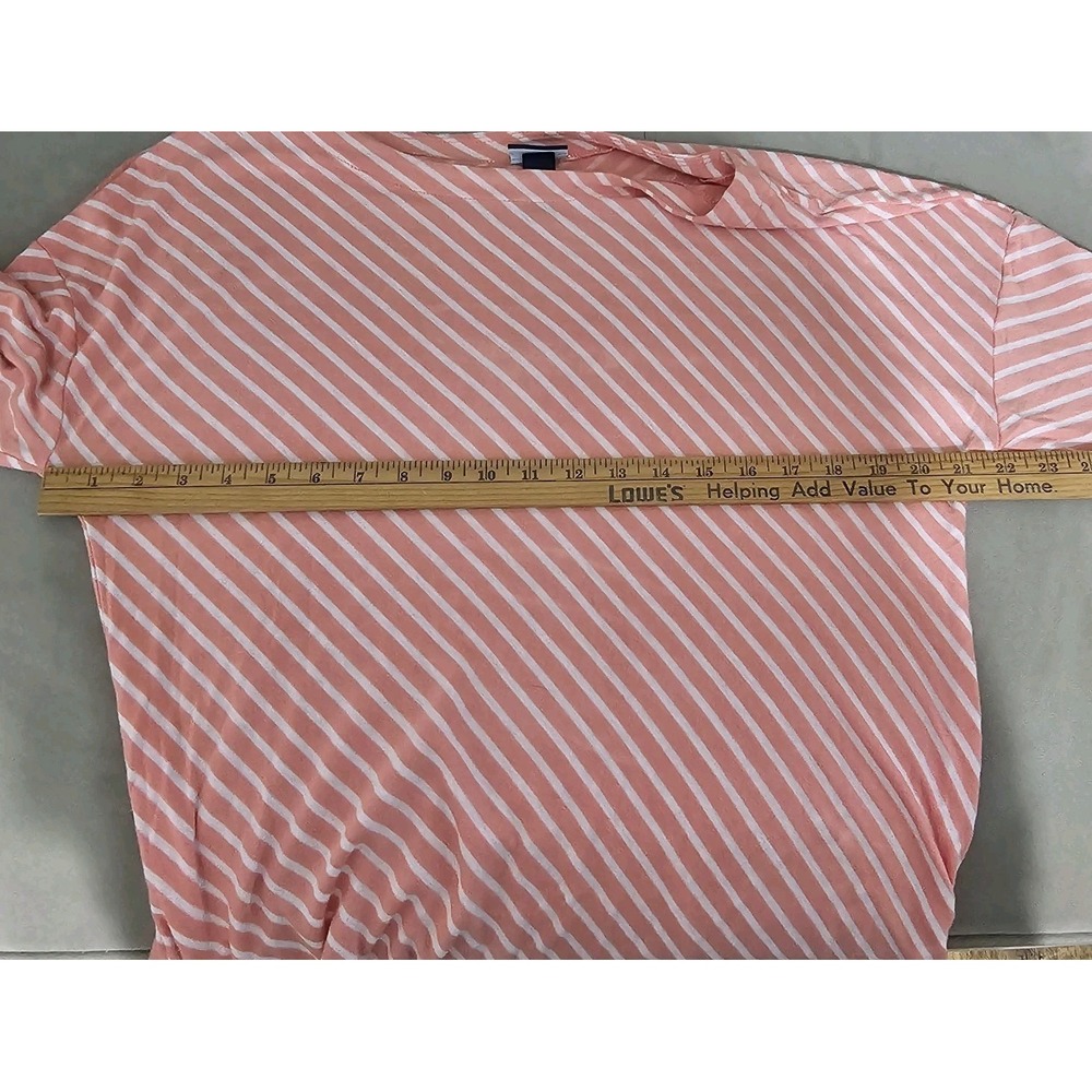 Daytrip Shirt, Women's Size S Orange Whit  Striped 3/4 Sleeve Rayon/spandex - Picture 5 of 8